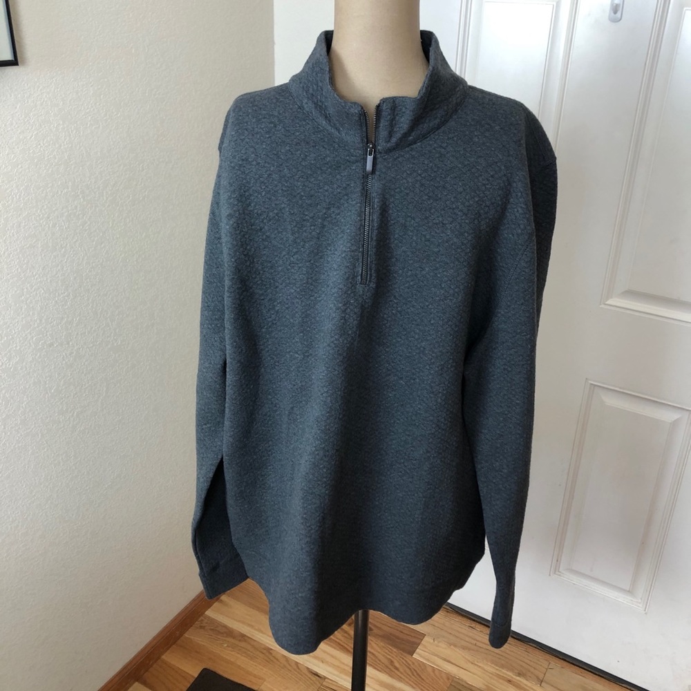 NWT Toscano 1/4 Zip Gray Sweater